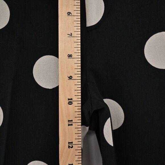 ANTHROPOLOGIE‎ Pants Womens Sz 2 Black Polka Dot The Essential Skinny Kick Flare - Picture 12 of 14